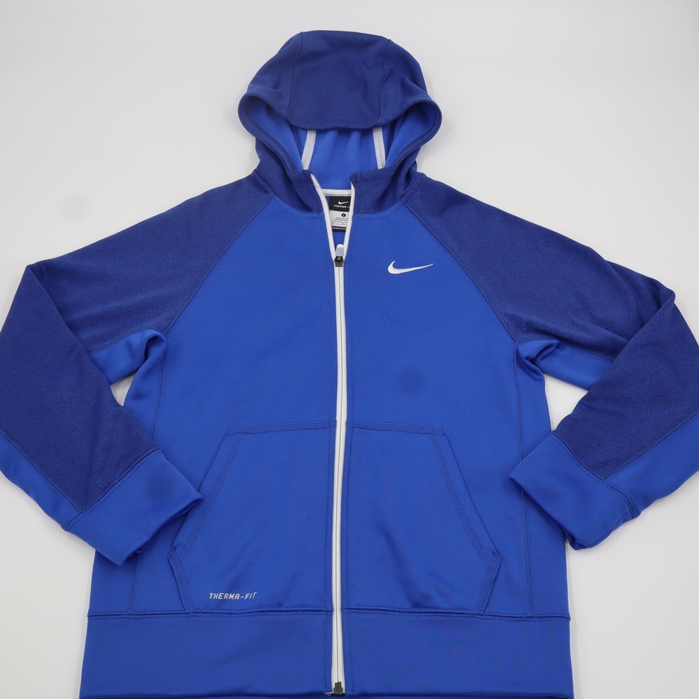 Nike Therma-FIT Elite Full Zip Hoodie Youth Large Blue 678456-402 Basketball